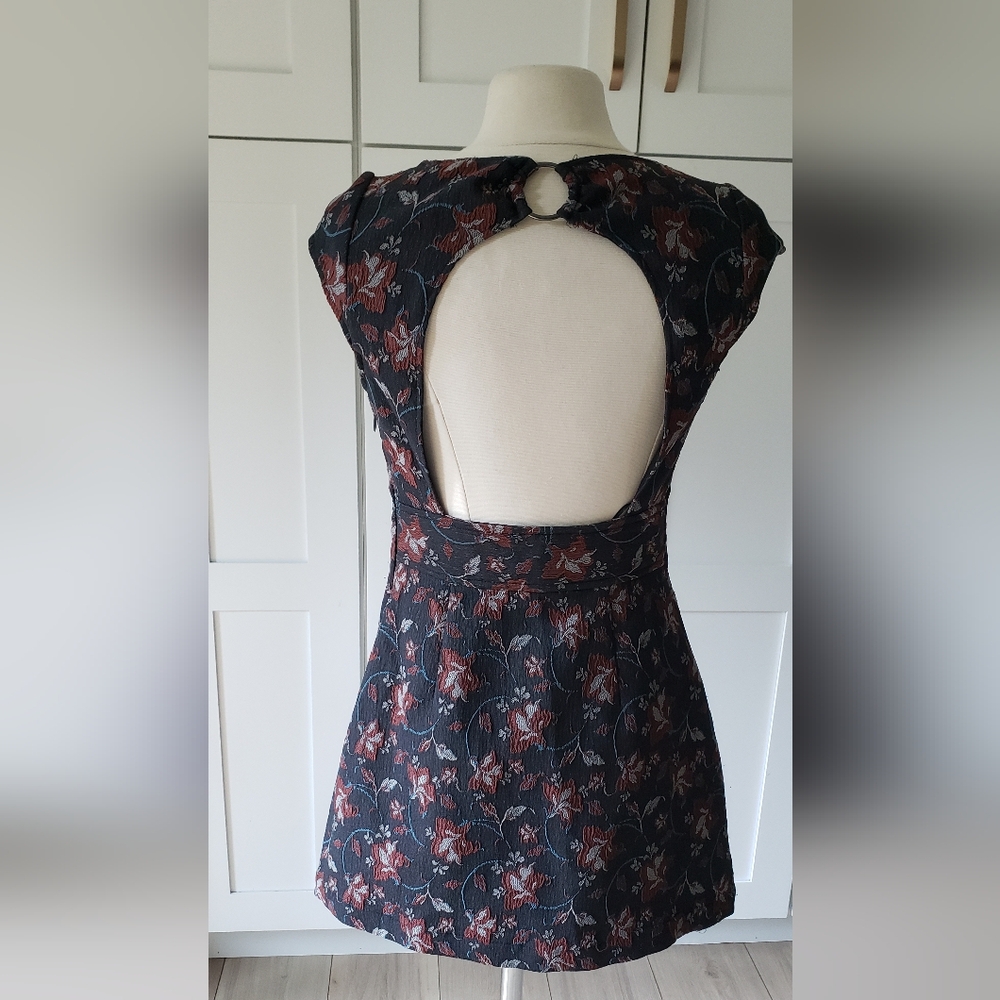 Free People Dress Women 0 Say Yes Floral Jacquard Mini Textured